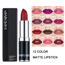 Load image into Gallery viewer, HANDAIYAN 12 Colors Velvet Matte Lipstick Waterproof Pigment Lipstick Long Lasting Lipstick Never Fade Lip Stick Makeup TSLM2