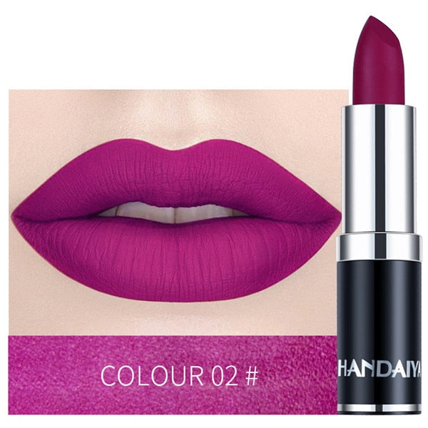 HANDAIYAN 12 Colors Velvet Matte Lipstick Waterproof Pigment Lipstick Long Lasting Lipstick Never Fade Lip Stick Makeup TSLM2