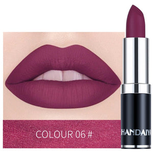 HANDAIYAN 12 Colors Velvet Matte Lipstick Waterproof Pigment Lipstick Long Lasting Lipstick Never Fade Lip Stick Makeup TSLM2