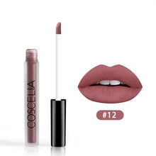 Load image into Gallery viewer, COSCELIA 15 Colors Waterproof Matte Lipstick Red Lip Long Lasting Lipstick Matte For Makeup Red Lip Matte Long Lasting Gift