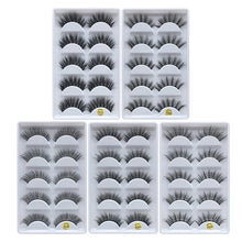 Load image into Gallery viewer, MB  5 pairs Mink Eyelashes 3D False lashes Thick Crisscross Makeup Eyelash Extension Natural Volume Soft Fake Eye Lashes