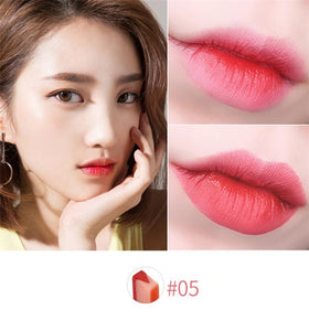 Fashion Korean Bite Lipstick V Cutting Two Tone Tint Silky Long Lasting Moisturzing Nourishing Lipstick Balm Lip Cosmetic Makeup