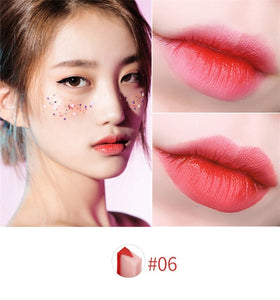 Fashion Korean Bite Lipstick V Cutting Two Tone Tint Silky Long Lasting Moisturzing Nourishing Lipstick Balm Lip Cosmetic Makeup