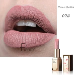 Pudaier Matte Lipstick Waterproof Lip Makeup 26Colors Long Lasting Moisturizer Lip Tint Black Pigment Sexy rouge a levre mat