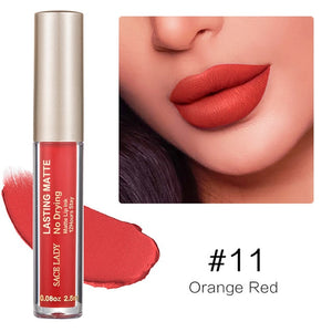 Make Up Waterproof Nude Lipstick Long Lasting Liquid Matte Lipstick Kit Lip Gloss Cosmetics Lipgloss Lip Makeup YF2018