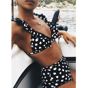 Sexy Dot Push Up Bekini Women Swimwear High Quality Women Swimming Wear Candy Colors Beachwear