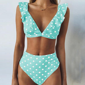 Sexy Dot Push Up Bekini Women Swimwear High Quality Women Swimming Wear Candy Colors Beachwear