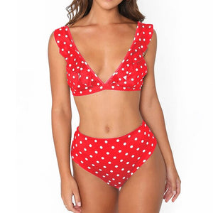 Sexy Dot Push Up Bekini Women Swimwear High Quality Women Swimming Wear Candy Colors Beachwear