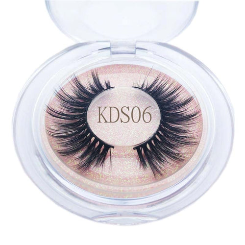 Buzzme KDS06 3D faux mink lashes natural false eyelashes long makeup eyelash