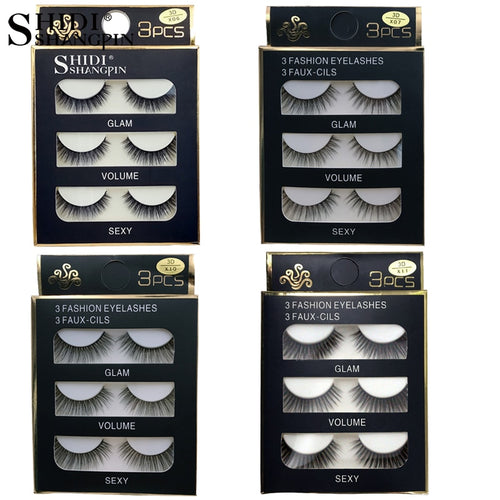 SHIDISHANGPIN 3d mink eyelashes natural long makeup false eyelash hand made mink lashes full strip lashes makeup false eyelashes