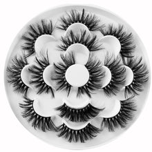Load image into Gallery viewer, 7 Pairs 3D Mink Hair False Eyelashes 25mm Lashes Thick Long Wispy Fluffy Handmade Cruelty-free Mink Eyelash Makeup Tools