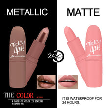 Load image into Gallery viewer, MK Waterproof Long Lasting Metallic Matte Lipstick 16 Colors Lips Makeup Cosmetics Shimmer Velvety Lipgloss Matte Lipstick Batom