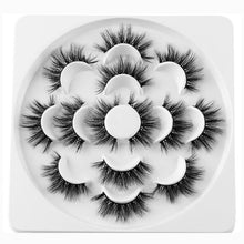 Load image into Gallery viewer, 7 Pairs 3D Mink Hair False Eyelashes 25mm Lashes Thick Long Wispy Fluffy Handmade Cruelty-free Mink Eyelash Makeup Tools