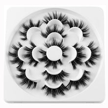 Load image into Gallery viewer, 7 Pairs 3D Mink Hair False Eyelashes 25mm Lashes Thick Long Wispy Fluffy Handmade Cruelty-free Mink Eyelash Makeup Tools