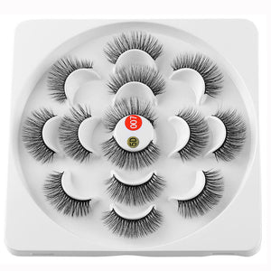 7 Pairs 3D Mink Hair False Eyelashes 25mm Lashes Thick Long Wispy Fluffy Handmade Cruelty-free Mink Eyelash Makeup Tools