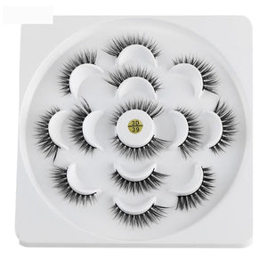 7 Pairs 3D Mink Hair False Eyelashes 25mm Lashes Thick Long Wispy Fluffy Handmade Cruelty-free Mink Eyelash Makeup Tools