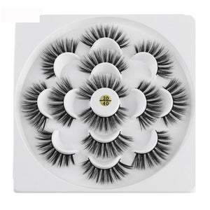 7 Pairs 3D Mink Hair False Eyelashes 25mm Lashes Thick Long Wispy Fluffy Handmade Cruelty-free Mink Eyelash Makeup Tools