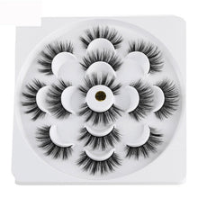 Load image into Gallery viewer, 7 Pairs 3D Mink Hair False Eyelashes 25mm Lashes Thick Long Wispy Fluffy Handmade Cruelty-free Mink Eyelash Makeup Tools