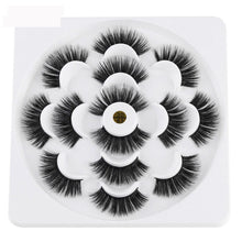 Load image into Gallery viewer, 7 Pairs 3D Mink Hair False Eyelashes 25mm Lashes Thick Long Wispy Fluffy Handmade Cruelty-free Mink Eyelash Makeup Tools