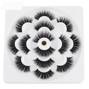 7 Pairs 3D Mink Hair False Eyelashes 25mm Lashes Thick Long Wispy Fluffy Handmade Cruelty-free Mink Eyelash Makeup Tools