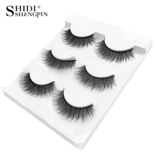 Load image into Gallery viewer, New 3 pairs natural false eyelashes fake lashes long makeup 3d mink lashes extension eyelash mink eyelashes for beauty #X11