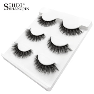 New 3 pairs natural false eyelashes fake lashes long makeup 3d mink lashes extension eyelash mink eyelashes for beauty #X11