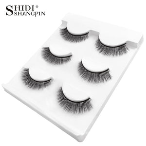 New 3 pairs natural false eyelashes fake lashes long makeup 3d mink lashes extension eyelash mink eyelashes for beauty #X11