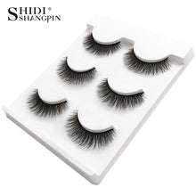 Load image into Gallery viewer, New 3 pairs natural false eyelashes fake lashes long makeup 3d mink lashes extension eyelash mink eyelashes for beauty #X11