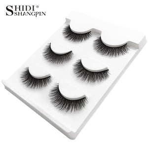 New 3 pairs natural false eyelashes fake lashes long makeup 3d mink lashes extension eyelash mink eyelashes for beauty #X11