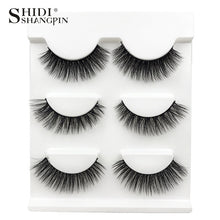 Load image into Gallery viewer, New 3 pairs natural false eyelashes fake lashes long makeup 3d mink lashes extension eyelash mink eyelashes for beauty #X11