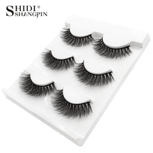 Load image into Gallery viewer, New 3 pairs natural false eyelashes fake lashes long makeup 3d mink lashes extension eyelash mink eyelashes for beauty #X11