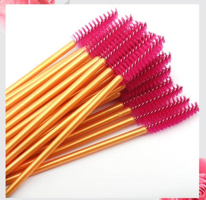 50PCS Eyelash Brushes Eyelash Extension Brushes Disposable Eye Lash Cleaning Mascara Wands Applicator Cosmetic Makeup Tools