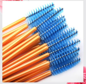 50PCS Eyelash Brushes Eyelash Extension Brushes Disposable Eye Lash Cleaning Mascara Wands Applicator Cosmetic Makeup Tools