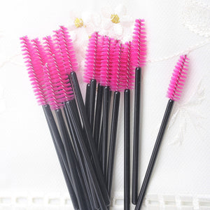 50PCS Eyelash Brushes Eyelash Extension Brushes Disposable Eye Lash Cleaning Mascara Wands Applicator Cosmetic Makeup Tools