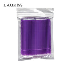 Load image into Gallery viewer, 500pcs/lot Micro Brushes Make Up Eyelash Extension Disposable Eye Lash Glue Cleaning Brushes Free Applicator Sticks Makeup Tools