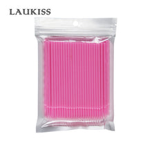 Load image into Gallery viewer, 500pcs/lot Micro Brushes Make Up Eyelash Extension Disposable Eye Lash Glue Cleaning Brushes Free Applicator Sticks Makeup Tools