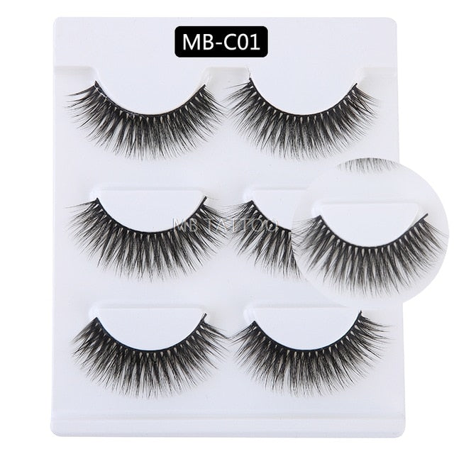 New 3D 5 Pairs Mink Eyelashes extension make up natural Long false eyelashes fake eye Lashes mink Makeup wholesale Lashes