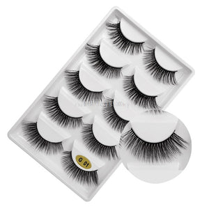 New 3D 5 Pairs Mink Eyelashes extension make up natural Long false eyelashes fake eye Lashes mink Makeup wholesale Lashes