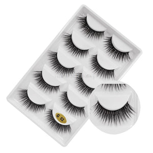 New 3D 5 Pairs Mink Eyelashes extension make up natural Long false eyelashes fake eye Lashes mink Makeup wholesale Lashes