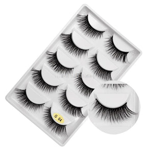 New 3D 5 Pairs Mink Eyelashes extension make up natural Long false eyelashes fake eye Lashes mink Makeup wholesale Lashes