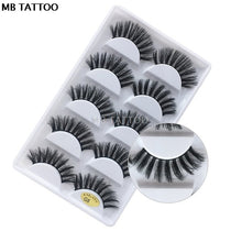 Load image into Gallery viewer, New 3D 5 Pairs Mink Eyelashes extension make up natural Long false eyelashes fake eye Lashes mink Makeup wholesale Lashes