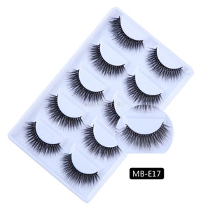 New 3D 5 Pairs Mink Eyelashes extension make up natural Long false eyelashes fake eye Lashes mink Makeup wholesale Lashes