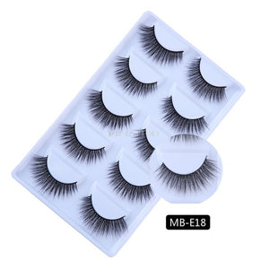 New 3D 5 Pairs Mink Eyelashes extension make up natural Long false eyelashes fake eye Lashes mink Makeup wholesale Lashes