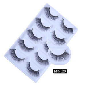 New 3D 5 Pairs Mink Eyelashes extension make up natural Long false eyelashes fake eye Lashes mink Makeup wholesale Lashes