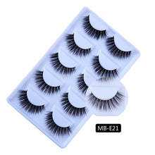 Load image into Gallery viewer, New 3D 5 Pairs Mink Eyelashes extension make up natural Long false eyelashes fake eye Lashes mink Makeup wholesale Lashes