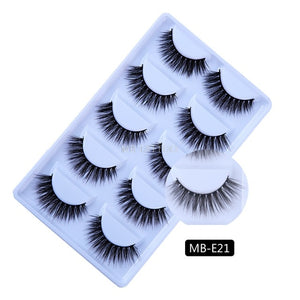 New 3D 5 Pairs Mink Eyelashes extension make up natural Long false eyelashes fake eye Lashes mink Makeup wholesale Lashes