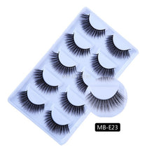 Load image into Gallery viewer, New 3D 5 Pairs Mink Eyelashes extension make up natural Long false eyelashes fake eye Lashes mink Makeup wholesale Lashes