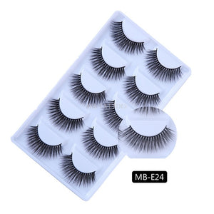 New 3D 5 Pairs Mink Eyelashes extension make up natural Long false eyelashes fake eye Lashes mink Makeup wholesale Lashes