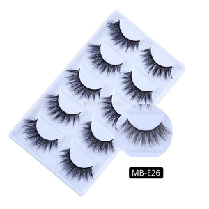 New 3D 5 Pairs Mink Eyelashes extension make up natural Long false eyelashes fake eye Lashes mink Makeup wholesale Lashes