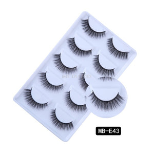 New 3D 5 Pairs Mink Eyelashes extension make up natural Long false eyelashes fake eye Lashes mink Makeup wholesale Lashes